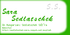 sara sedlatschek business card